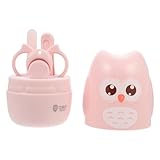 ibasenice 1 Satz Nagelknipser-set Kamm Unterlage Kindernagel Babysachen Nagelknipser Für Babys Nagelknipser Für Hunde Clipper Neugeborenes Trimmer Babytücher Bausatz Rosa Rostfreier Stahl