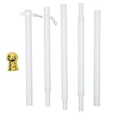 OSALADI Teiliger Aluminiumlegierungs fahnenmast mit Drehfunktion Wetterfester Rostfreier Garten fahnenhalter Stabiler Außen flaggenmast für Balkon und Garten Windbeständig Langlebig