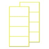 200 Stück, 100 x 50 mm, Aufkleber Etiketten Selbstklebend Klebeetiketten zum Beschriften - Weiß