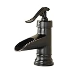 Waschbeckenarmaturen, Badezimmerarmaturen Wasserfall, Messingarmatur Badezimmer, Waschbeckenarmatur Heiß- und Kaltmischarmatur, Einhebel-Wasserfall-Badezimmerwaschbeckenarmaturen