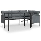 SKM 2-TLG. Garten-Essgruppe Anthrazit Stahl, Weight: 34.8 kg, 3187259