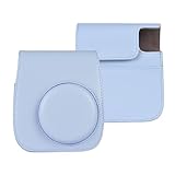Andoer Schutzhülle für Sofortbildkamera, aus PU-Leder, Magnetschnalle mit Schultergurt, kompatibel mit Fujifilm Instax Mini 12 11 9 8