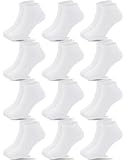 Duufin 12 Paar Jungen Mädchen Sneaker Socken Jugendliche Ankle Socken für Kinder Jungen Mädchen, 10-15 Jahre