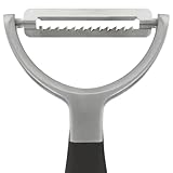 Microplane Profi Y Schäler - Julienne | Rasiermesserscharfe Julienne Edelstahlklinge für perfekte Julienne Streifen | präzise, mühelos & schnell Julienne Streifen aus Obst & Gemüse schneiden | Peeler