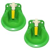 Wassernapf für Ziegen, 2 x automatische Bewässerung für Nutztiere – Ziegentränker-Wasserbrunnen, Trinkspender, F600 ml Fressausrüstung mit Ventil