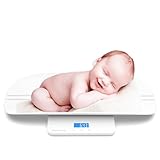 UNICHERRY Babywaage, Multifunktionale Baby Scale mit abnehmbarer Ablage, digitale Babywaage mit Tara- und Haltefunktionen, genaue Messung von Babys, Haustieren und Erwachsenen(Max:100kg)