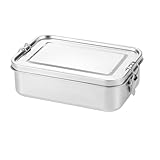 Konesky Bento-Lunchbox, 850 ml, Bento-Box, Edelstahl, auslaufsichere Boxen, Bento-Lunchbox für Erwachsene, Kinder, Reisen, Schule, Arbeit, spülmaschinenfest