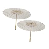 UPKOCH 2 Stück Handgefertigter Papier sonnenschirm Vintage Öl papierschirm Chinesisch japanischer Stil DIY Malerei Leichter Sonnenschutz für Hochzeit Braut Party Dekoration