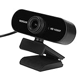 Tangxi 1080P-Webcam mit Mikrofon, 30fps USB-HD-Computer-Webkamera, 360° Drehbare Computerkamera, für Desktop-PC oder Laptop-Computer, für Android (Echter 1080P-manueller Fokus)