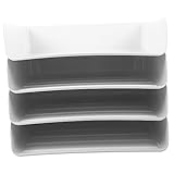 HAPINARY Vier stapelbare A4-Aktenablagen dokumentieren stapelbares Papierfach Magazinhalterung briefhalter office organizer Office-Desktop-Magazin-Organizer Organisator aus Papier pp Weiß
