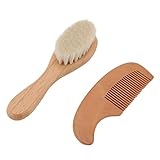 Babyhaarkamm, Babyhaarbürste aus Wolle, ergonomischer Griff, weich, praktisch für Boby Bath