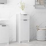ShGaxin Badschrank, Bad Kommode, Badezimmer Möbel, Badzimmer Schrank, Aufbewahrungsschrank, Bad Schrank, Weiß 32x34x90 cm Holzwerkstoff