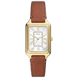 Fossil Damenuhr Raquel quarz/3 Zeiger datum Uhrwerk 26mm Gehäusegröße mit einem litehide™ Lederarmband ES5307