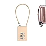 Zahlenkabelschloss, Kabelschloss, Reise-Vorhängeschloss, 3-stelliges Zahlenschloss, Reise, Gepäck, Koffer, Rucksackschlösser