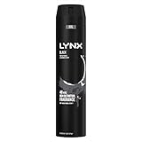 Lynx Black Aerosol Bodyspray Men Deospray mit gefrorenem Birnen- & Zedernholzduft für 48 Stunden geruchsvernichtenden High-Definition-Duft 250 ml