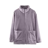 Generisch Hausanzug Damenl Thermo Dicke Winter Loungewear Fleece Kuschelig Schlafanzug Weich Flauschig Sleepwear Langarm Nachtwäsche Thermoanzug Plüschanzug Kuschelanzug Homewear Freizeitanzug