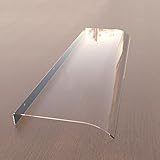 Terrassenüberdachung für den Außenbereich, 40 x 120 cm, transparente Polycarbonat-Platten für UV-Regenschutz, Frontveranda-Fensterabdeckung mit Spritzschutz, Überdachung für Tür (Größe: 50 x 120 cm)