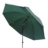 EUROCATCH Fischschirm 200cm Mit Knick - Fisch-Sonnenschirm Grün - Regenschirm - Brolly - Steel