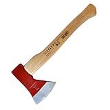 sopomarkt24 Kleines Handbeil Mini-Axt Eschenstiel Holzbeil Forstbeil Universal Spaltwerkzeug Gartenartikel für präzise Arbeit mit Holz polierte Schneide mit Holzgriff 600g