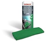 SONAX MicrofaserTuch Scheibe+Innen (1 Stück) hochwertig, saugfähig & fusselfrei zur Streifen- & fusselfreien Reinigung von Glas, Spiegel, Display & Kunststoffoberflächen | Art-Nr. 04984000