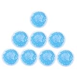 SOPOTUTU 8 Stück Teiliges Gel pack Wiederverwendbare Kalt Warmkompresse Schnell Kühlend und Mikrowellengeeignet Runde Eisbeutel für Schmerztherapie bei Verletzungen und Entzündungen