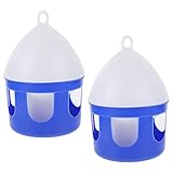 PATKAW 2 Stücke Hängende Futterspender Vogel Wassertränke Tauben Futterspender Kunststoff Wachtel Wasser Futterautomaten Taubentränke Für Huhn Ente Wachtel Geflügel 2L