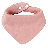 Sghtil Bandana-Lätzchen für Babys, Dreieckstuch für Babys - Bandana-Lätzchen aus weicher saugfähiger Baumwolle, Bandana-Lätzchen für Lätzchen für Mädchen, Jungen und Jungen, Rosa, Fare riferimento