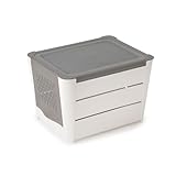 Snips 000776 KARTOFFELBEHÄLTER | GEMÜSEBEHÄLTER | Weiß und Grau Zwiebel Kartoffel Aufbewahrungsbox 3 kg | 25,5 x 20 x 17,5 cm | Made in Italy | 0% BPA und phthalatfrei, Plastic, 3 kilograms