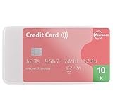 fouraces Karten Schutzhülle - 10 Stück, Plastikhüllen, transparent - Kartenhülle für Kreditkarten und EC Karten, Kreditkartenetui, ec-Karten-schutzhülle für Geldkarten