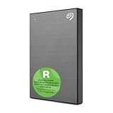 Seagate One Touch 2TB tragbare externe Festplatte, Hardwareverschlüsselung mit Kennwortzugriff, PC, Notebook & Mac, Xbox One & Series, PS4, PS5, USB 3.0, Space Gray, Rescue Service, STKY2000404