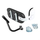 Honseadek Fahrradsitz für Erwachsene und Jugendliche, mit Rückenlehne, Lenker und Pedalen, kompatibel mit Mountainbikes und Elektrofahrrädern, 34 cm x 16 cm, schwarzer Sattel (ohne Klingelsku)