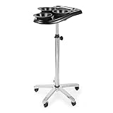 Friseursalon Trolley Haarfärbemittel Wagen Farbwagen Arbeitswagen mit Dyeing Bowls Salonwagen für Einrichtung Salonhilfe Höhenverstellba 70-105cm