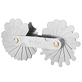 CYSFETENA Radiuslehre aus legiertem Stahl, R1-7MM Präzisions-Messwerkzeug für konkave und konvexe Bögen, Messkeil Radienschablonen für industrielle Anwendungen
