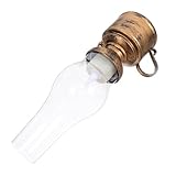 OFFSCH Retro-petroleumlampe Vintage Öllaterne Geführte Sturmlaterne Dekorative Öllaterne Klare Petroleumlampe Notfallbeleuchtung Wiederaufladbares Nachtlicht Kerosinlampe Golden Pp