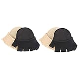 NOLITOY 2 Paare Damen Zehenfreie Sandalensocken Unsichtbare Halbzehen socken für High Heels und Sandalen Sommer Dünn Elastisch Komfortabel in Schwarz und Hautfarbe