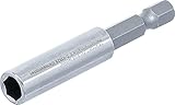 BGS 1727 | Magnetischer Bithalter, extra stark | Abtrieb Außensechskant 6,3 mm (1/4') | 60 mm | Verlängerung | CV-Stahl