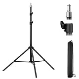 K&F CONCEPT Fotografie Lichtstativ, 230CM Metal Light Stand für Studio-Fotographie, Reflektor, Blitz & Video, einstell Beleuchtungstativ hoch mit Stativtasche & 1/4' Srew