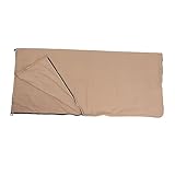 Schlafsack mit Reißverschluss-Innenfutter, Superdickes Fleece, Weiche Schlafsack-Innendecke für Camping, Reisen, Rucksackreisen (Khaki)