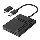 Fegtrtyoa 5 in 1 Typ C zu USB 3.0 -Hub mit Kartenleser USB C -Adapter -Speicherkarte Splitter Unterstützt TF/SD/XD MS -Karten
