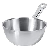 METRO Professional Sauteuse | Ø 16 cm | 1 Liter | Edelstahl | Induktion | Schüttrand | Backofenfest | spülmaschinenfest | Höhe 7 cm | Sandwichboden | Topf | Kasserolle | Stieltopf