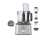 Kenwood MultiPro Compact+ FDM 313SS – Kompakt-Küchenmaschine, leistungsstarkes Küchengerät mit 2,1 l Arbeitsbehälter, integrierte Waage, inkl. 9 Zubehör-Teile, Metall-Gehäuse, 800 W, silber