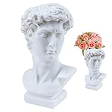 GZkushi 2 Stück Vase Kopf, Harz David Statue Blumenvase für Harz Kunst, Handwerk Skulptur, Blumenanordnung Vase, Stift Halter und Büro Tisch Wohnkultur