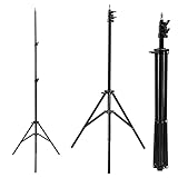Maclean MC-163 Stativ für 12' Ringlicht Regulierbare Höhe 62-190 cm Lampenstativ 3kg Traglast Lichtstativ