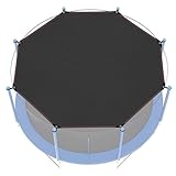 Trampolin Sonnenschutz Abdeckung Ø 305cm, Geeignet Für 8 Stangen, UV-Beständige wasserdichte, Multifunktionales Trampolin Schutzwerkzeug Für Picknicks, Hinterhöfe