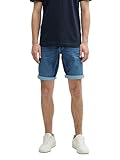 TOM TAILOR TTJOSH Regular Slim Jeans Shorts mit Superstretch, Bleached Blue Denim, 40