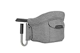 Inglesina Fast, Klappbarer Tischsitz, Hellgrau (Stone Grey), Leicht zu Transportieren, Waschbar, Sichere Befestigung, Bis 15 kg, 35 x 27 x 42 cm