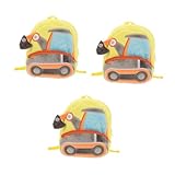 DEARMAMY 3st Baggerrucksack Büchertasche Für Kleinkinder Kleiner Kinderrucksack Kindertaschen Für Jungen Kleinkind Mädchen Rucksack Büchertaschen Für Kinder Kleinkind-rucksackautos Plüsch
