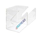 4boarder® Single Wandhalterung für Wakeboard, Kiteboard, Snowboard, Pennyboard, Longboard und Skateboard, durchsichtig