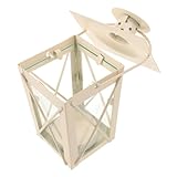 HOLIDYOYO Kerzenhalter aus Eisen Kuchen Tag Bauernlaternen Teelicht die einweihungsparty elegant Xmas Decoration Office Decoration guci Desktop-Kerzenlaterne Kerzenständer Laterne Weiß