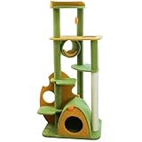 Multifunktionales Katzenkratzbaum, Mehrstöckiges Kratzbaum Groß Mit Sisal-Kratzbaum, Sitzstange Und Spielball Für Entspannende Aktivitäten Im Innenbereich